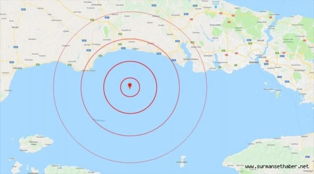 Marmara açıklarında 4.6 büyüklüğünde deprem
