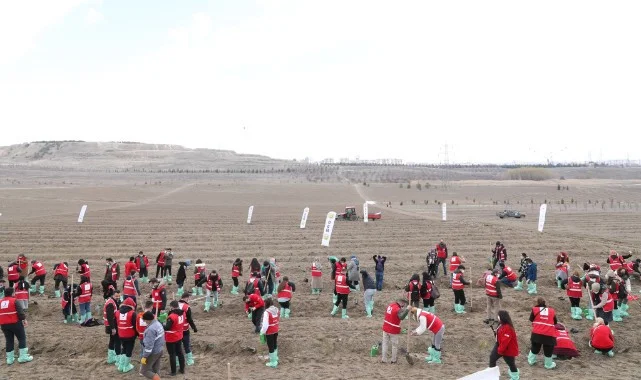 Türk Kızılay ve Tarım ve Orman Bakanlığı İş Birliğiyle 4,7 Milyon Fidan Toprakla Buluştu