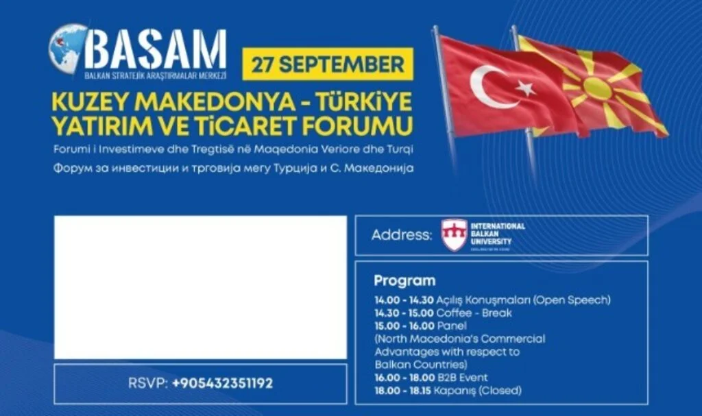 Türkiye Makedonya Ekonomi Forumu Üsküp’te Yapılacak 