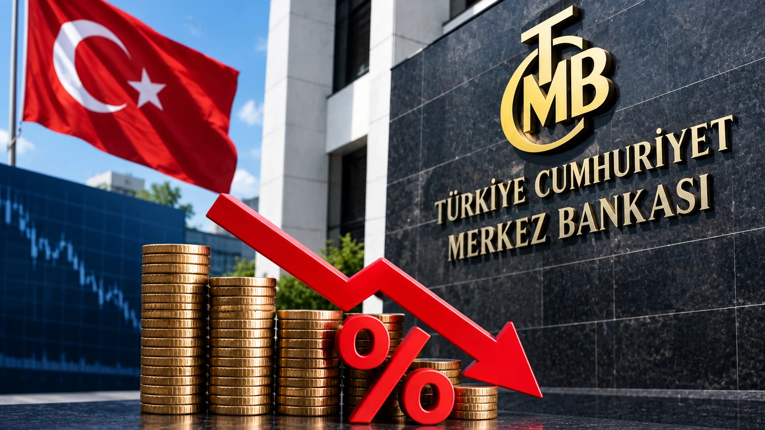 Merkez Bankası Politika Faizini Yüzde 36’ya İndirdi
